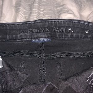 American eagle black ripped jeans